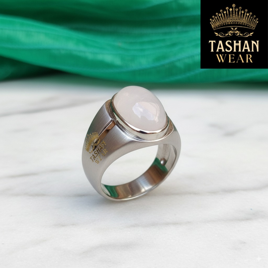 Natural Dur-e-Najaf Stone Ring – 12Carat Pure Silver All Sizes – Spiritual Gemstone