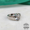 NATURAL GOLDEN MUH E NAJAF STONE – RUTILE QUARTZ – 18.90 CARAT PURE SILVER RING SIZE ALL