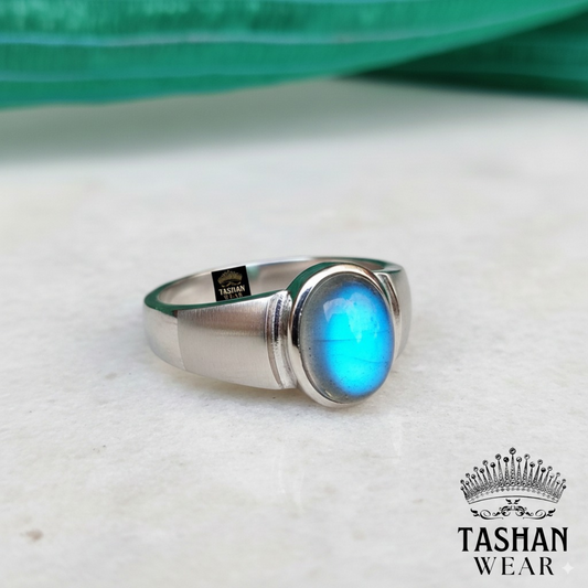 NATURAL DROP OPAL STONE 925 PURE SILVER RING-SIZE ALL