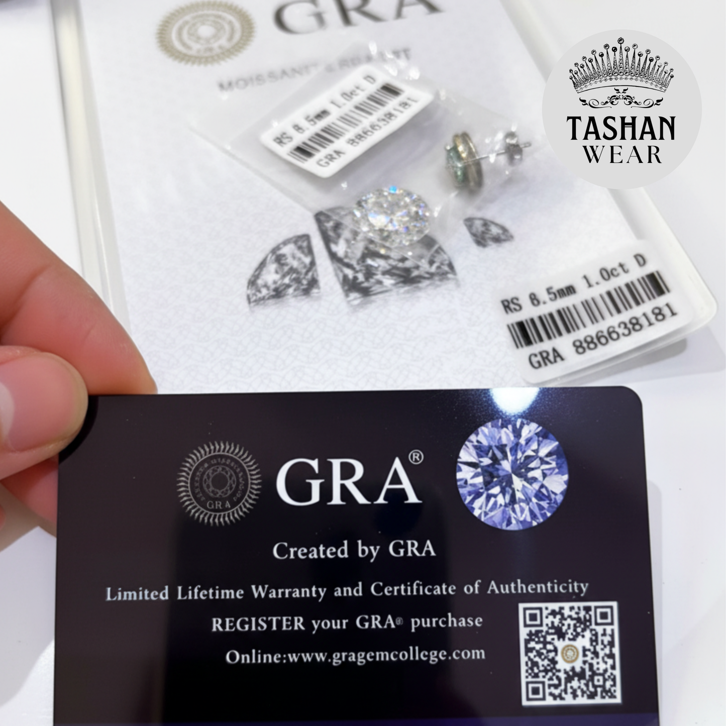 GRA Moissanite Diamonds with Certificate