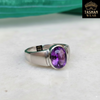 Zircon Multi Color Natural Stone Ring – 12 Carat Pure Silver Adjustable Size