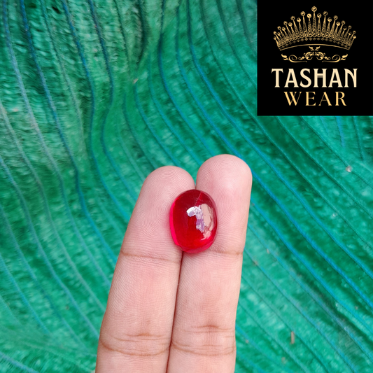 Natural Yaqoot (Ruby) Stone Ring – 12 Carat Pure Silver – Adjustable Size