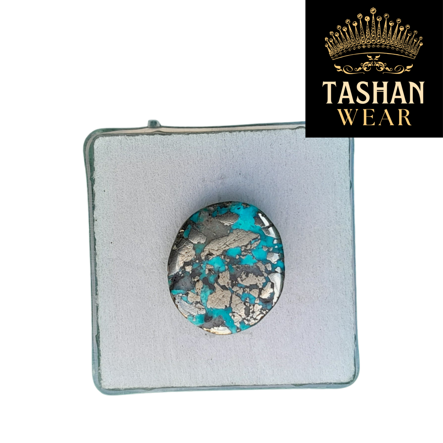 NATURAL TURQUOISE -FEROZA- 925 PURE SILVER RING-SIZE ALL