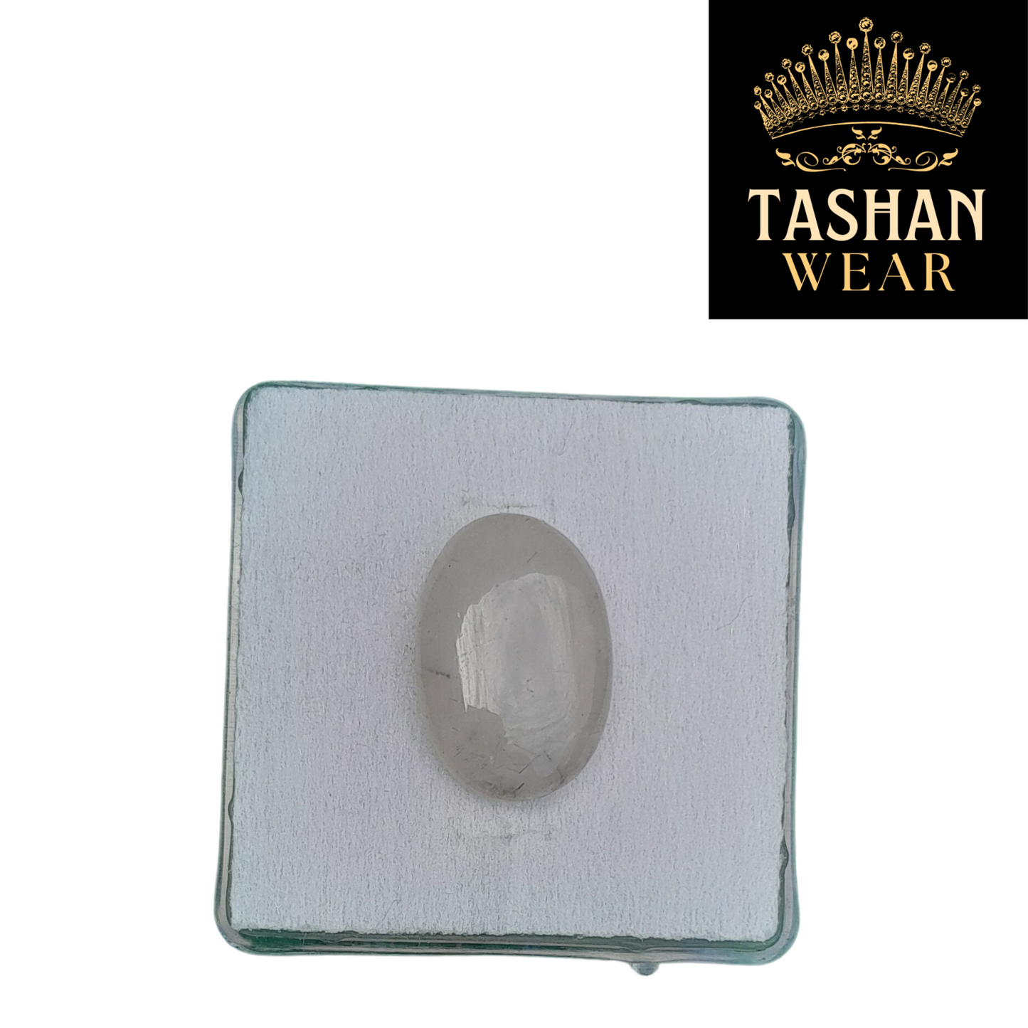 NATURAL WHITE MUH E NAJAF STONE – RUTILE QUARTZ – 18.90 CARAT PURE SILVER RING SIZE ALL