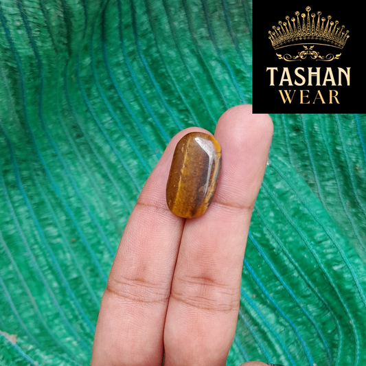 Natural Tiger Stone 15.20 CT Plus Ring