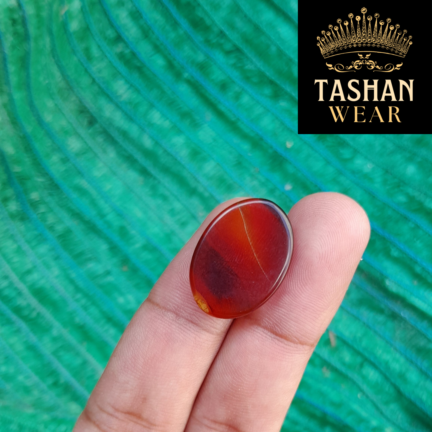 NATURAL BLACK/RED YEMENI AQEEQ SILVER RING 12.81GM – SIZE ALL