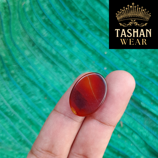 NATURAL BLACK/RED YEMENI AQEEQ SILVER RING 12.81GM – SIZE ALL