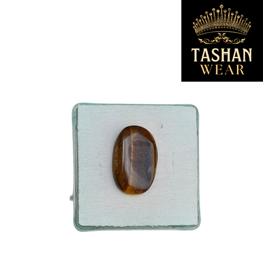Natural Tiger Stone 15.20 CT Plus Ring