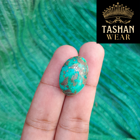 NATURAL TURQUOISE -FEROZA- 925 PURE SILVER RING-SIZE ALL