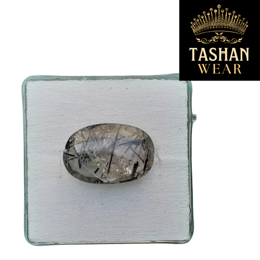 NATURAL GOLDEN MUH E NAJAF STONE – RUTILE QUARTZ – 18.90 CARAT PURE SILVER RING SIZE ALL